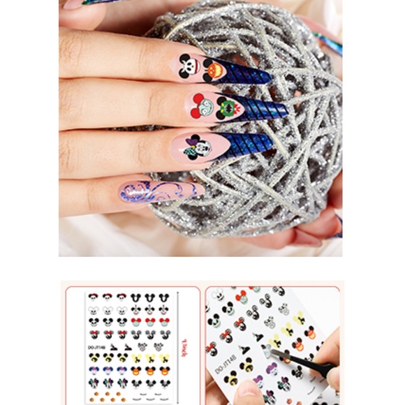 Nightmare Before Christmas Mickey Mouse Nail Decals - 2 sheets- 104 total - Picture 2 of 7